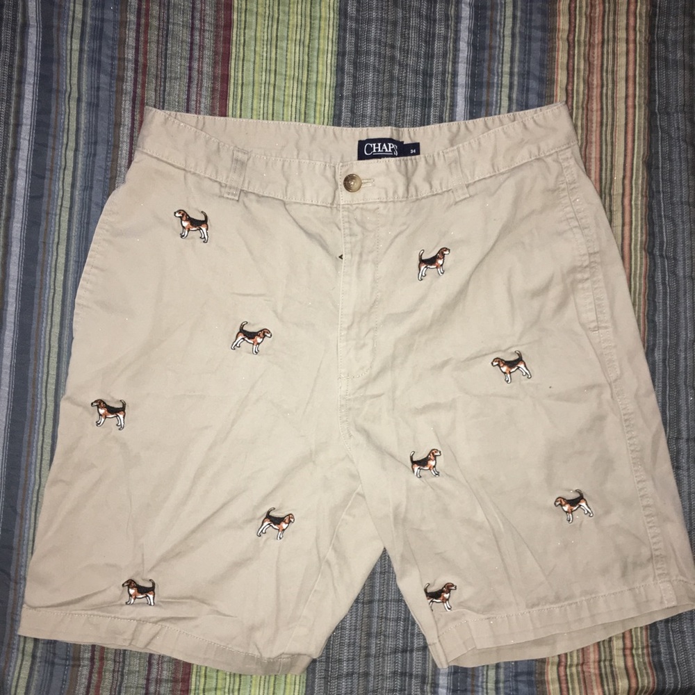 Chaps Ralph Lauren Dog Print Khaki shorts